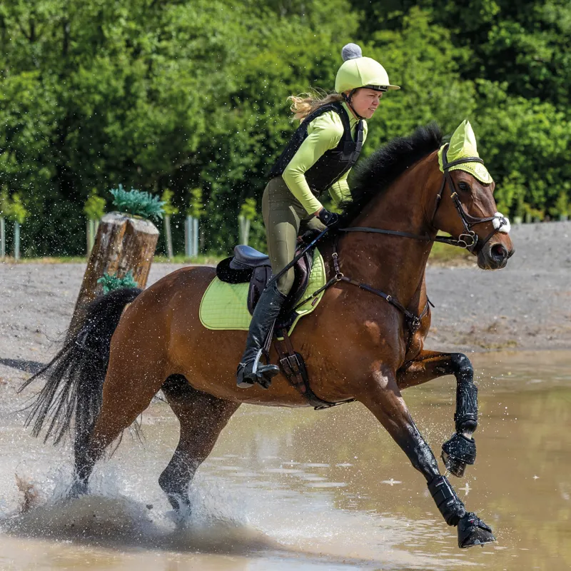 LeMieux Suede Close Contact Square - Kiwi-2